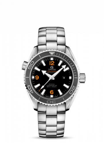 Omega Seamaster Planet Ocean 600M Co-Axial 37.5 Stainless Steel Orange Numerals Bracelet