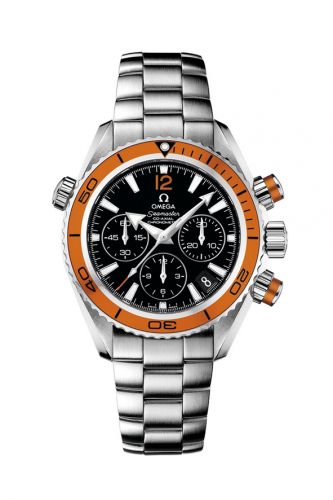Omega Seamaster Planet Ocean 600M Co-Axial 37.5 Chronograph Stainless Steel Orange Bracelet