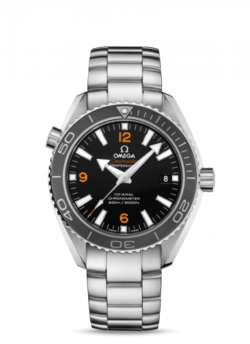 Omega Seamaster Planet Ocean 600M Co-Axial 42 Stainless Steel Orange Numerals Bracelet Panama
