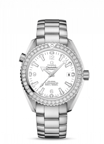 Omega Seamaster Planet Ocean 600M Co-Axial 42 Stainless Steel Diamond White Bracelet