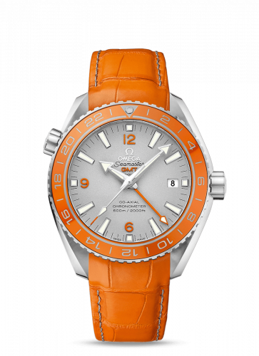 Omega Seamaster Planet Ocean 600M Co-Axial 43.5 GMT Platinum Orange Alligator