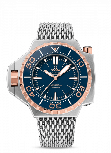 Omega Seamaster PloProf Co-Axial Master Chronometer Titanium Sedna Gold Blue