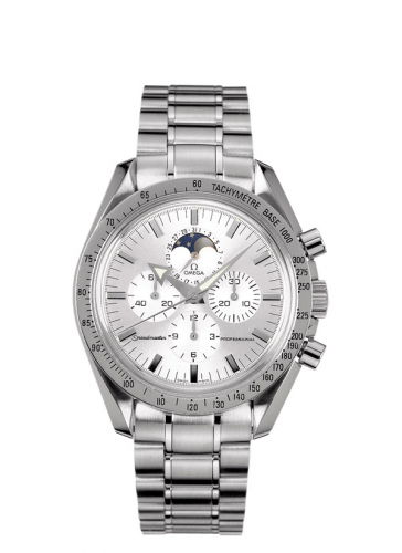 Omega Speedmaster Professional Broad Arrow Moonphase Stainless Steel Silver Bracelet