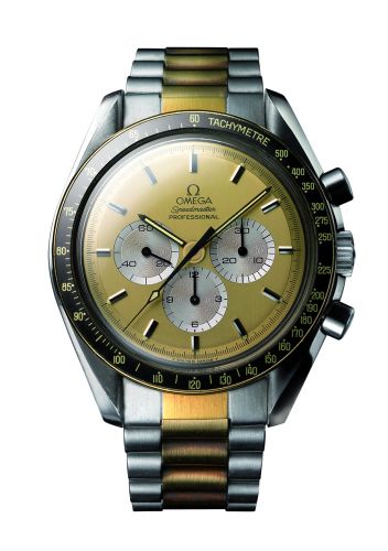 Omega Speedmaster Professional Stainless Steel Yellow Gold Champagne Bracelet