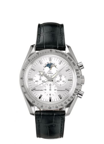 Omega Speedmaster Professional Moonphase Broad Arrow Stainless Steel Silver Strap