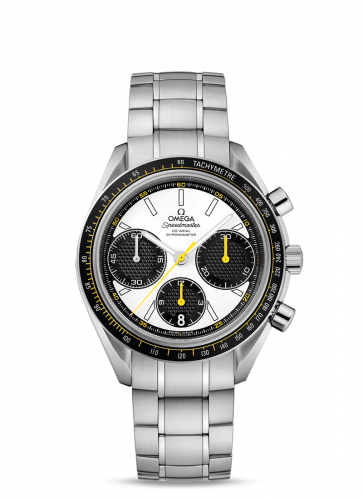 Omega Speedmaster Racing Co-Axial Chronograph Stainless Steel Silver-Yellow Bracelet