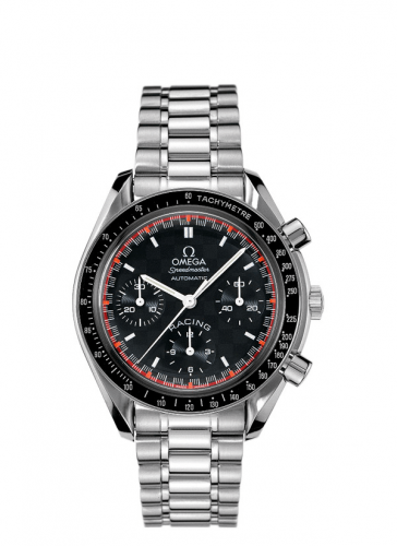 Omega Speedmaster Reduced Stainless Steel Black Bracelet Michael Schumacher
