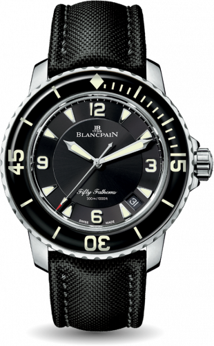 Blancpain Fifty Fathoms Automatique Stainless Steel Black Black Canvas