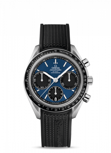 Omega Speedmaster Racing Co-Axial Chronograph Stainless Steel Blue Rubber