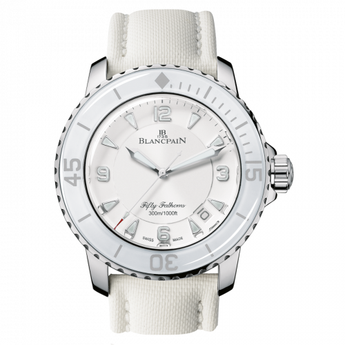 Blancpain Fifty Fathoms Automatique Stainless Steel White White Canvas