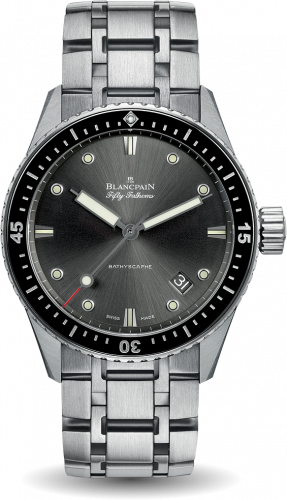 Blancpain Fifty Fathoms Bathyscaphe Stainless Steel Grey Bracelet