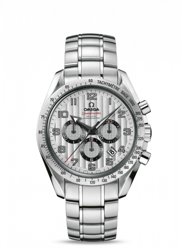 Omega Speedmaster Broad Arrow 44.25 Stainless Steel Silver Stripes Bracelet