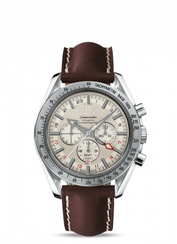Omega Speedmaster Broad Arrow Co-Axial GMT Stainless Steel White