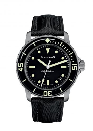 Blancpain Fifty Fathoms Nageurs de Combat Stainless Steel Black Black Canvas