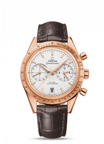 Omega Speedmaster 57 Co-Axial Red Gold Silver
