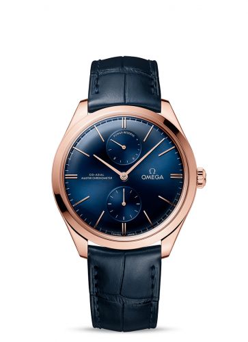 Omega De Ville Trésor Master Chronometer Power Reserve Sedna Gold Blue
