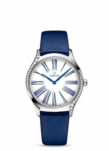 Omega De Ville Trésor 36 Stainless Steel White Roman Fabric