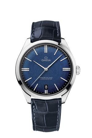 Omega De Ville Trésor Master Co-Axial White Gold Blue Enamel Diamond