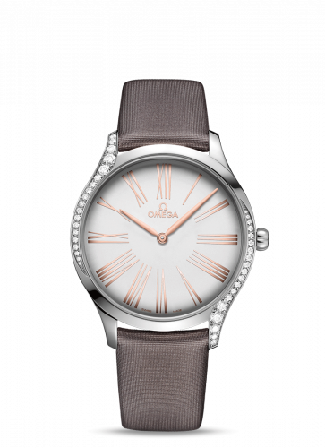 Omega De Ville Trésor 39 Stainless Steel Silver Roman Fabric