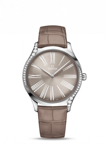 Omega De Ville Trésor 39 Stainless Steel Grey - Roman Alligator