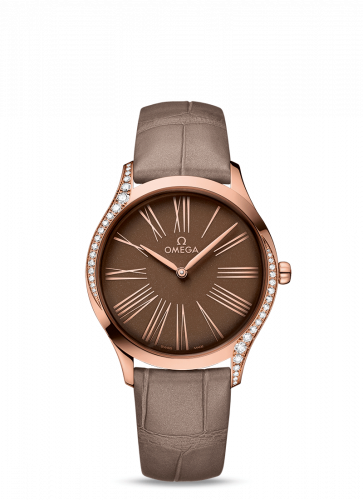 Omega De Ville Trésor 36 Sedna Gold Brown Roman Fabric