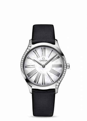 Omega De Ville Trésor 36 Stainless Steel MOP Roman Fabric