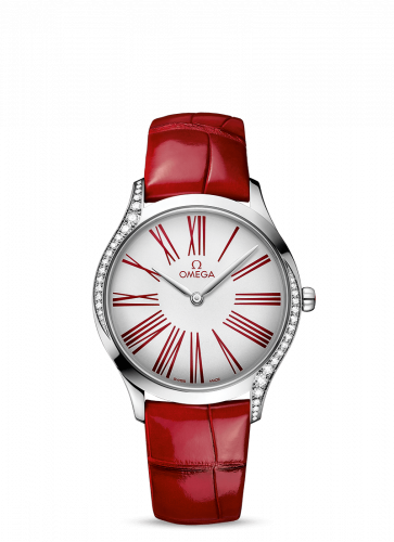 Omega De Ville Trésor 36 Stainless Steel White - Roman Alligator