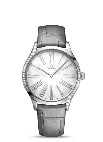 Omega De Ville Trésor 39 Stainless Steel MOP - Roman Alligator