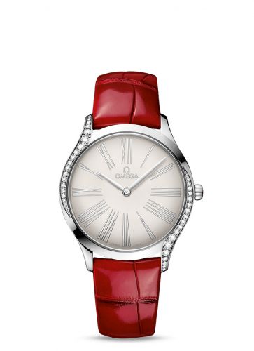 Omega De Ville Trésor 36 Stainless Steel Silver - Roman Alligator