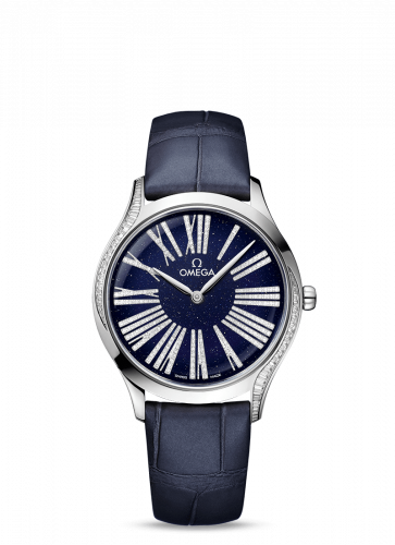Omega De Ville Trésor 36 Canopus Gold Aventurine Roman Alligator