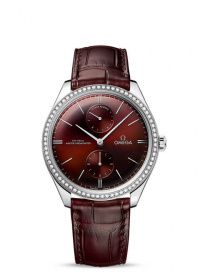 Omega De Ville Trésor Master Chronometer Power Reserve Stainless Steel Diamond Burgundy