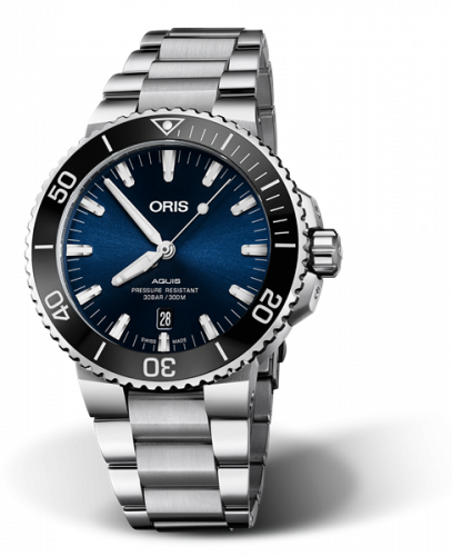 Oris Aquis Date 43 Stainless Steel Blue Bracelet