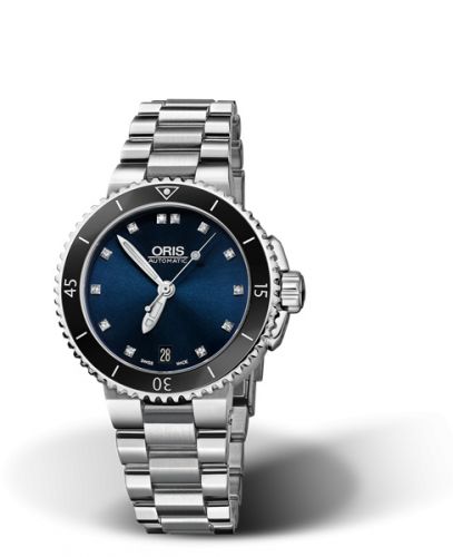 Oris Aquis Date 36 Stainless Steel Blue - Diamond Bracelet