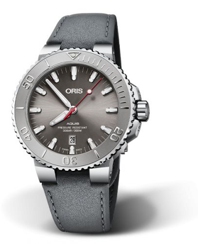Oris Aquis Date 43.5 Relief Leather