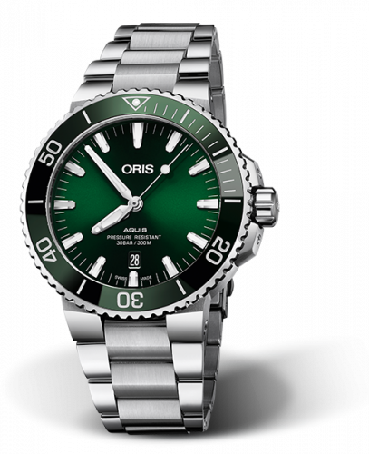 Oris Aquis Date 43 Stainless Steel Green Bracelet