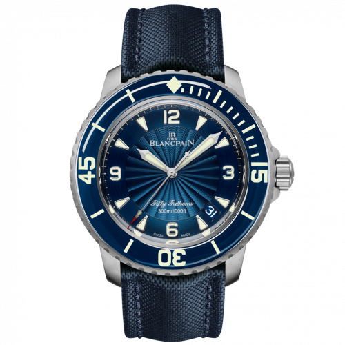 Blancpain Fifty Fathoms Automatique Stainless Steel Blue Blue Canvas