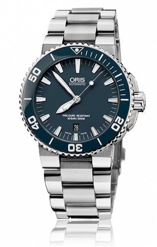 Oris Aquis Date 43 Stainless Steel Blue Bracelet