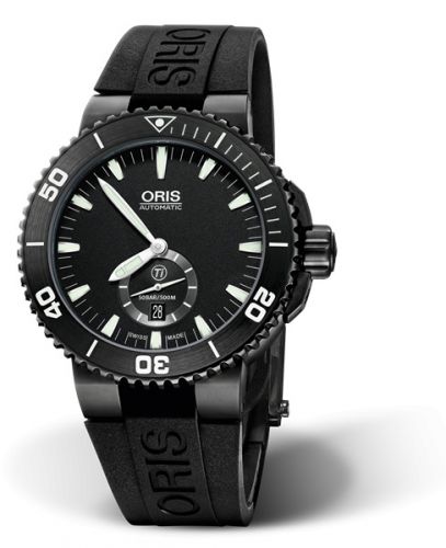 Oris Aquis Titan Small Second - Date Titanium - DLC Black Rubber