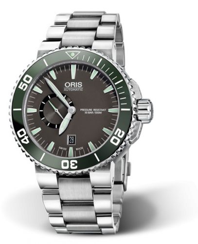 Oris Aquis Small Seconds Date 46 Stainless Steel Grey Bracelet