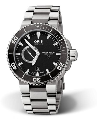 Oris Aquis Titan Small Second - Date Titanium Black Bracelet