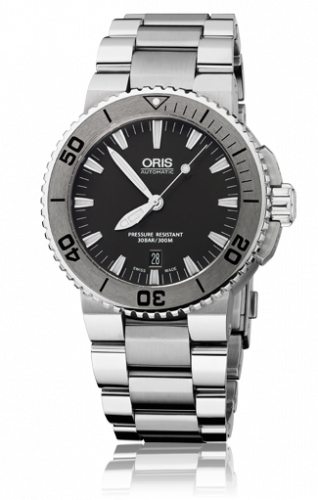 Oris Aquis Date 43 Stainless Steel Black Bracelet