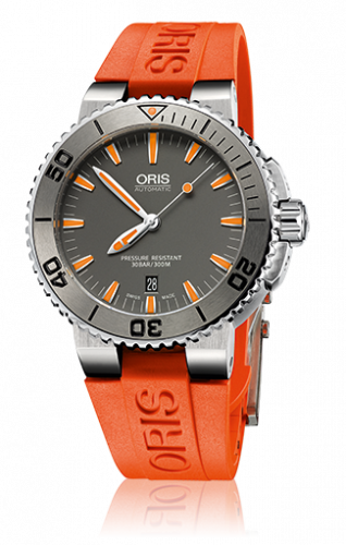 Oris Aquis Date 43 Stainless Steel Grey Rubber