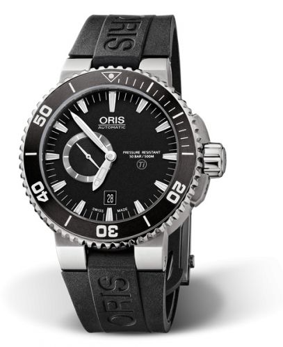 Oris Aquis Titan Small Second - Date Titanium Black Rubber