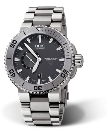 Oris Aquis Titan Small Second - Date Titanium Grey Bracelet