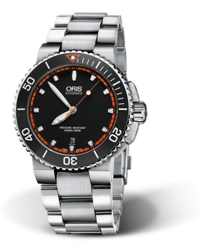 Oris Aquis Date 43 Stainless Steel Black - Red Bracelet