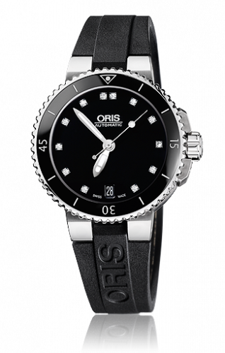 Oris Aquis Date 36 Stainless Steel Black - Diamond Rubber