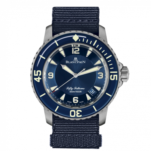 Blancpain Fifty Fathoms Blue Blue Blue NATO
