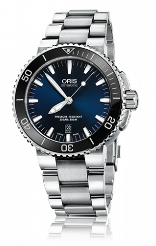 Oris Aquis Date 43 Stainless Steel Blue Bracelet