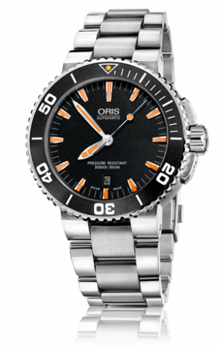 Oris Aquis Date 43 Stainless Steel Black Bracelet