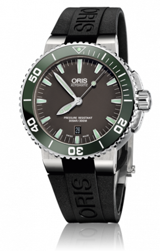 Oris Aquis Date 43 Stainless Steel Grey Rubber